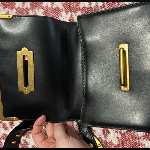 PRADA Cahier Large Black Leather Cross Body Bag - Picture 10 of 16